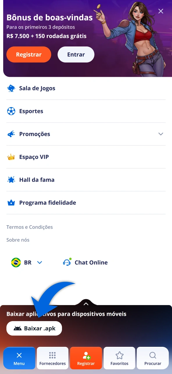 Baixe o arquivo APK do Aplicativo Vulkan Vegas no seu Android.