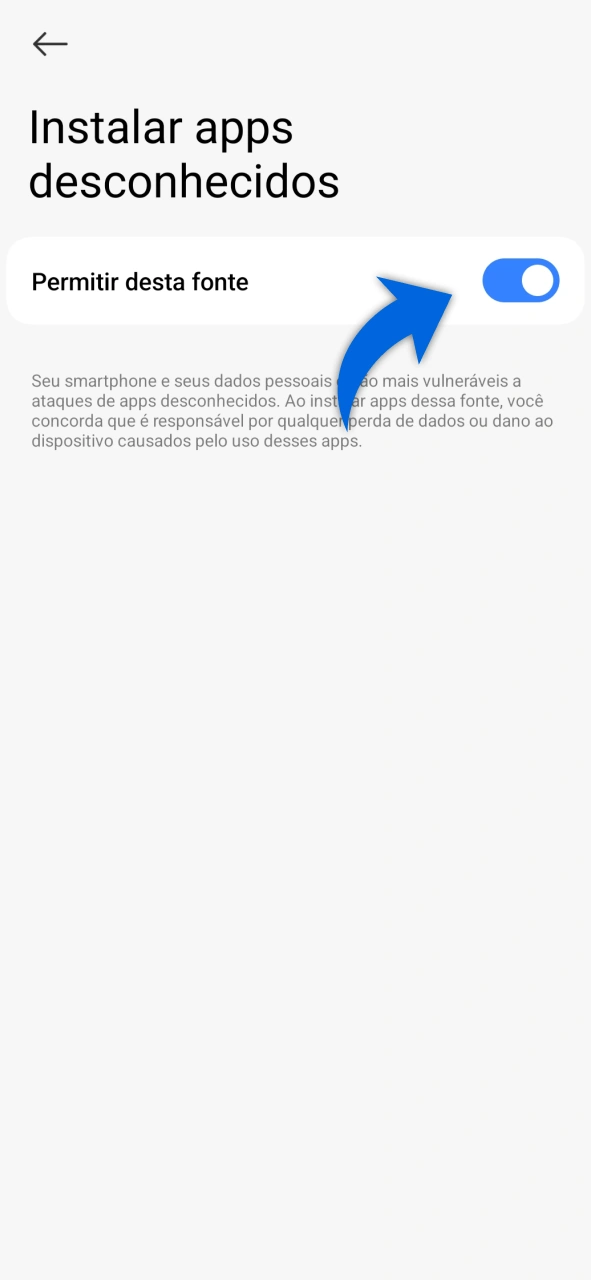 Prepare seu aparelho Android para acessar o Aplicativo Vulkan Vegas.