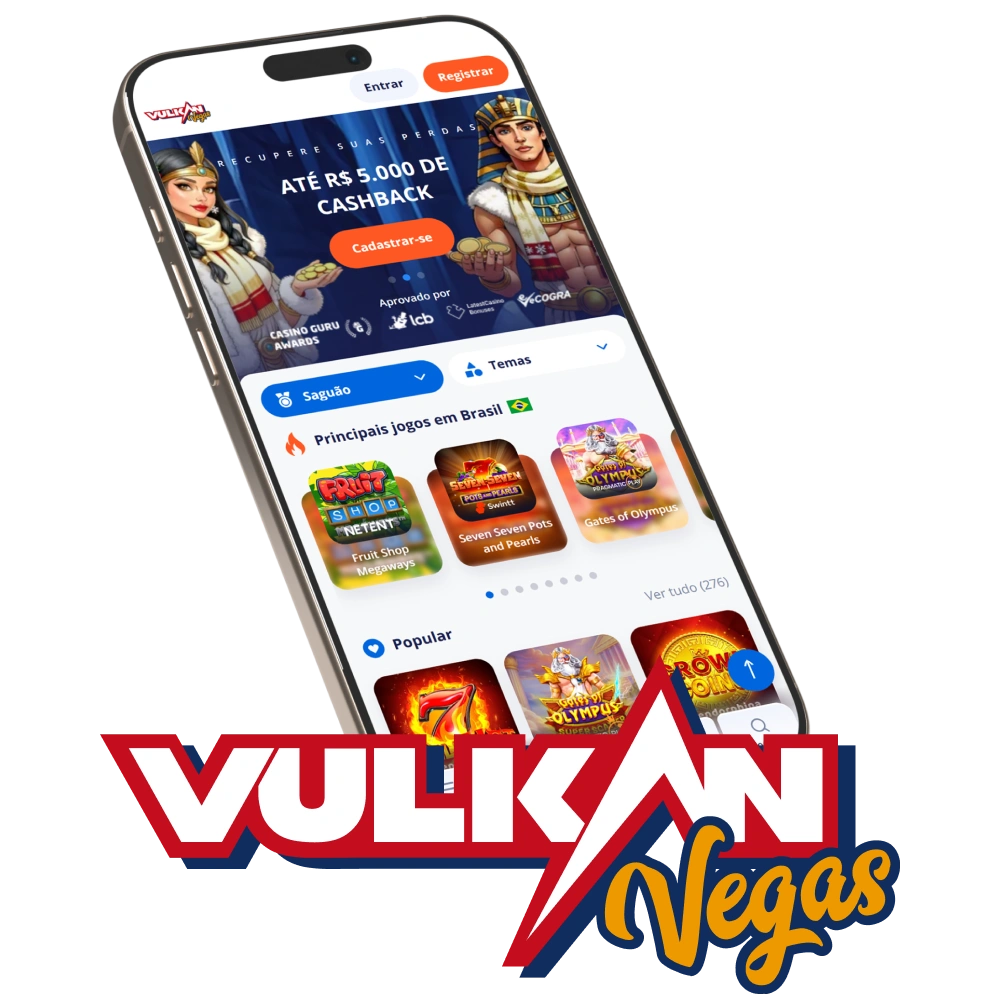 Baixe o aplicativo Vulkan Vegas para o seu smartphone.