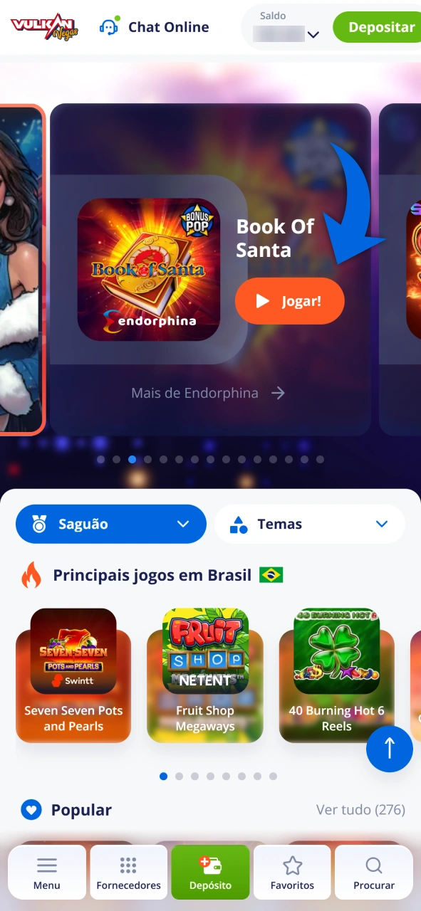 Abra o aplicativo Android e comece a jogar no Vulkan Vegas hoje.