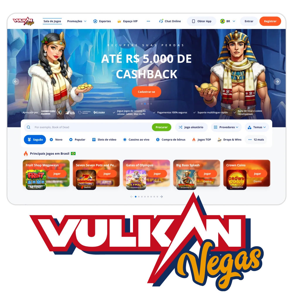 Desfrute de jogos e esportes no Vulkan Vegas Brasil.