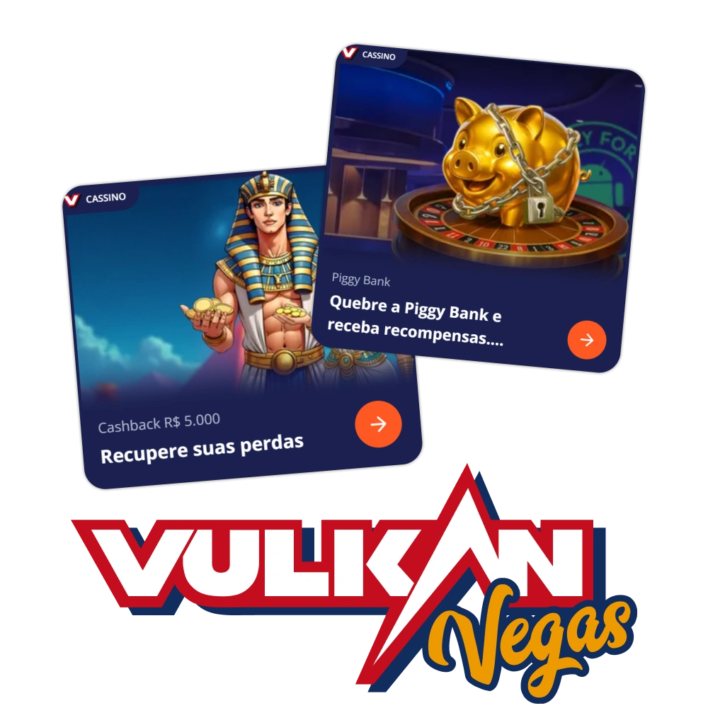 Use os códigos promocionais e bônus da Vulkan Vegas e obtenha mais vantagens.